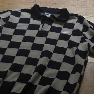 Nike Men's Sportswear Club Checkers Polo Shirt / Size M / Blue-Gray / Brand New
